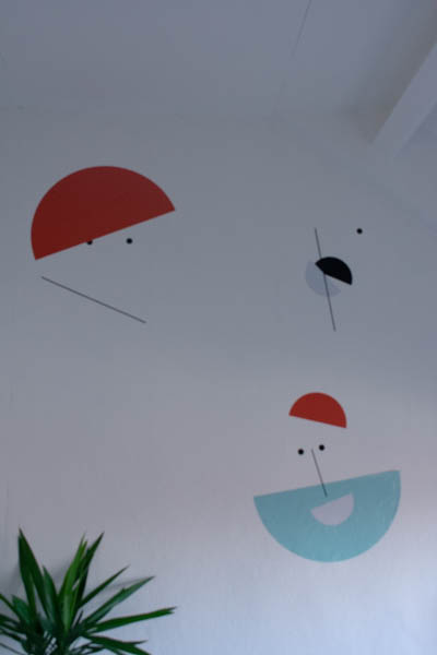 Photo of wall vinyl graphical characters